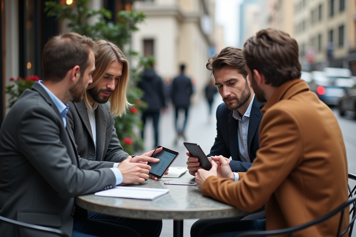 Groupe diversifié discutant autour d